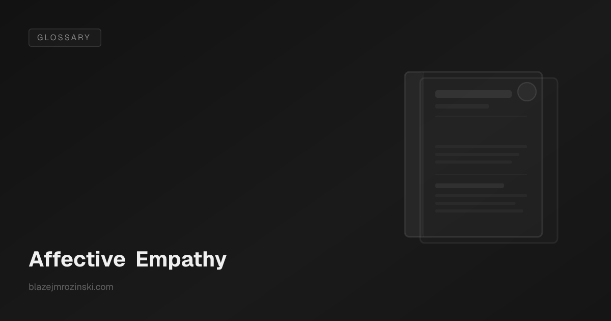 Affective Empathy