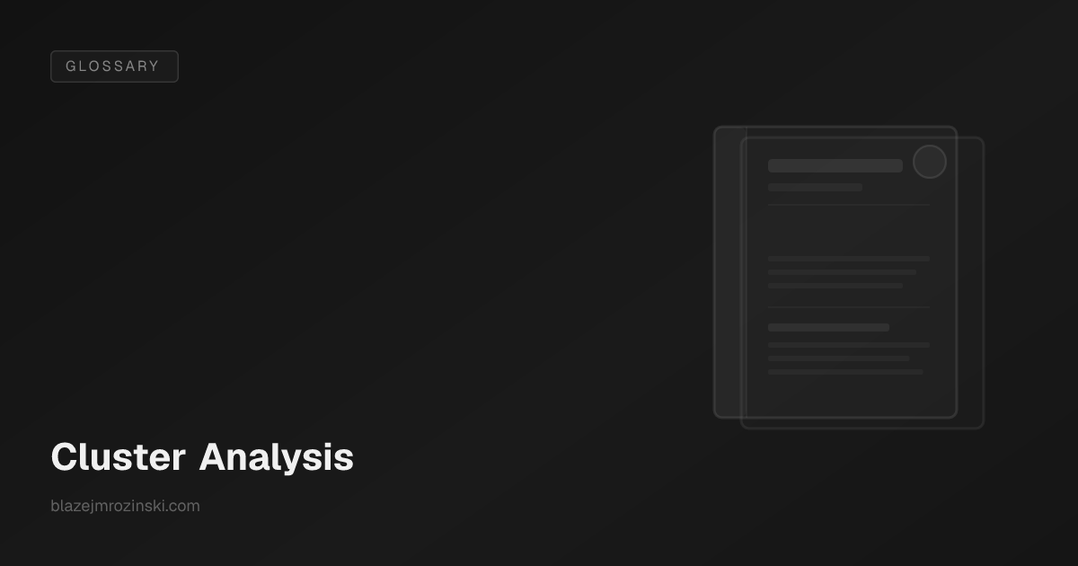 Cluster Analysis