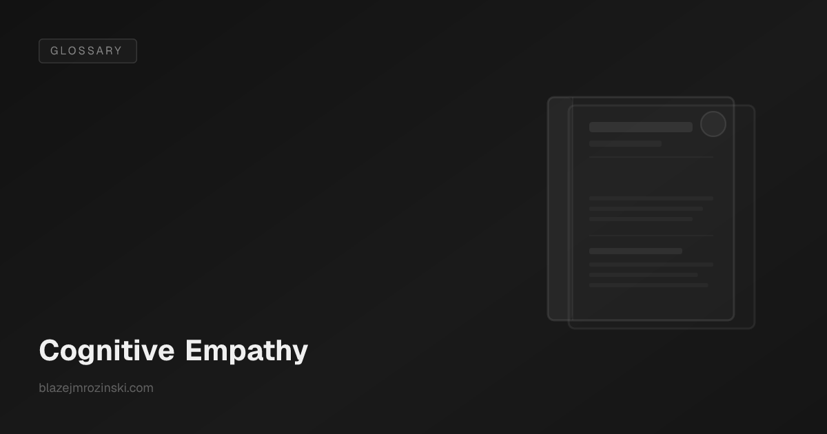 Cognitive Empathy