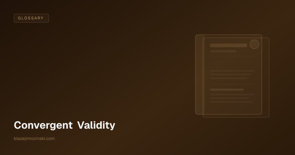 Convergent Validity