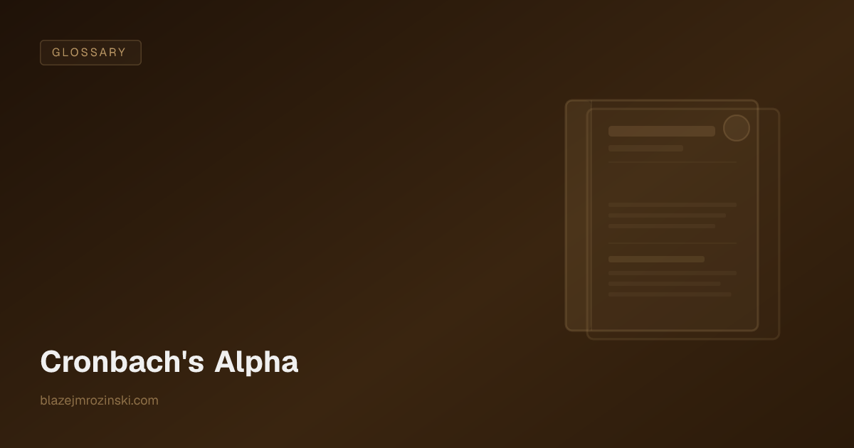 Cronbach's Alpha