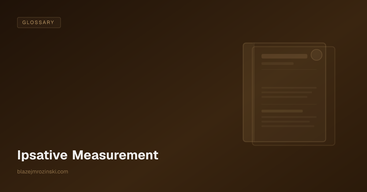 Ipsative Measurement