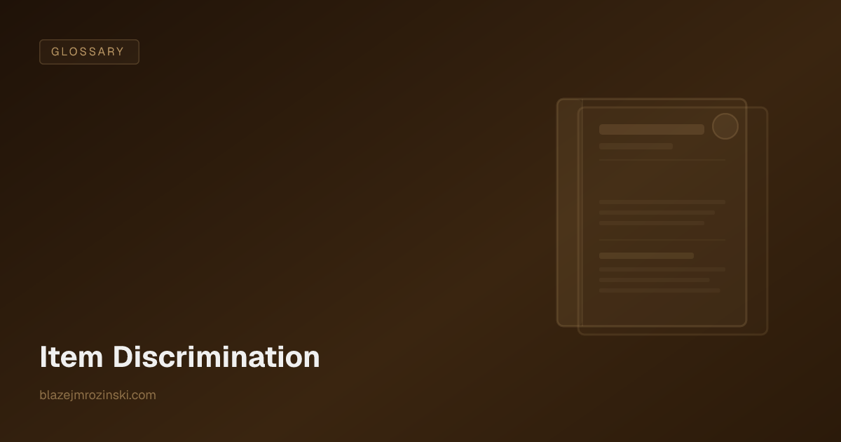 Item Discrimination