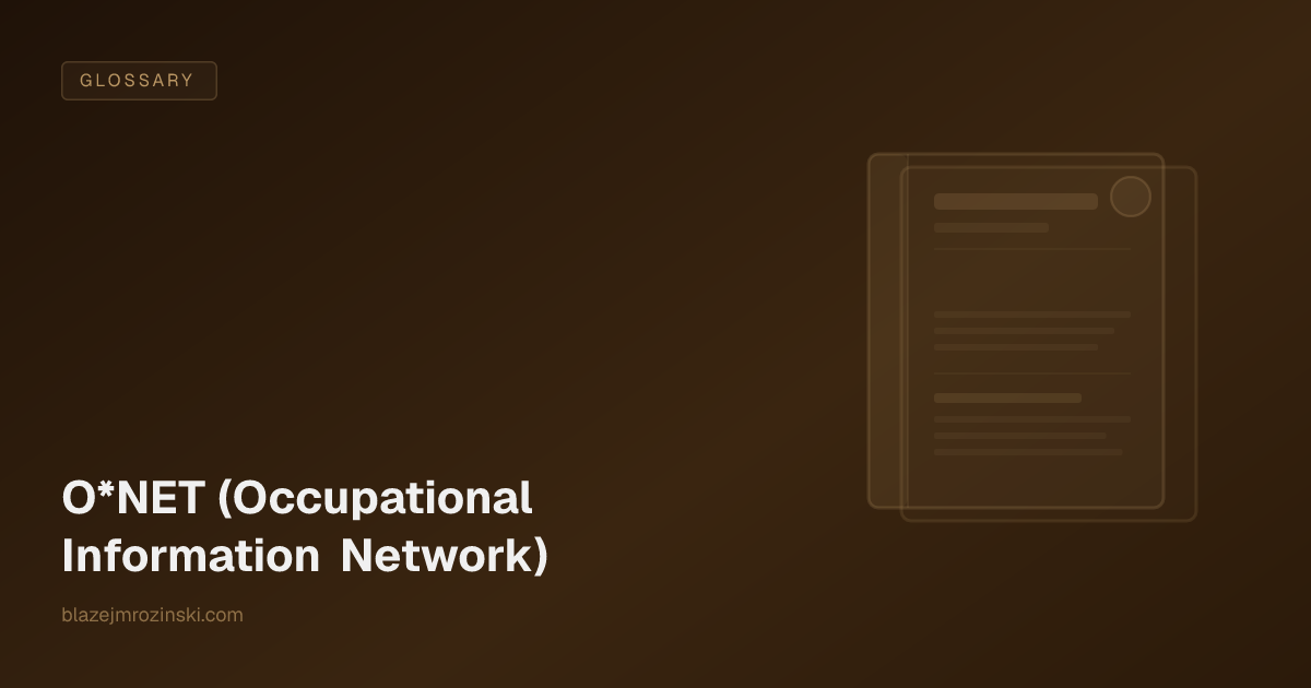 O*NET (Occupational Information Network)