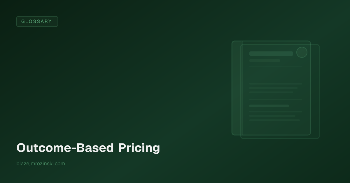 Outcome-Based Pricing