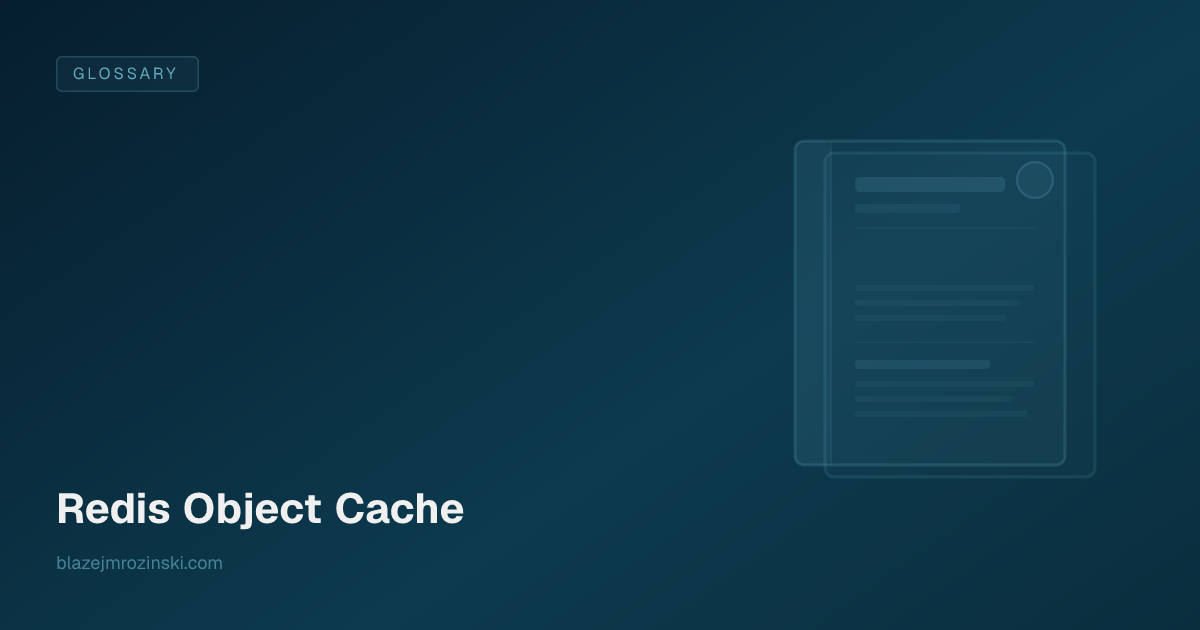 Redis Object Cache