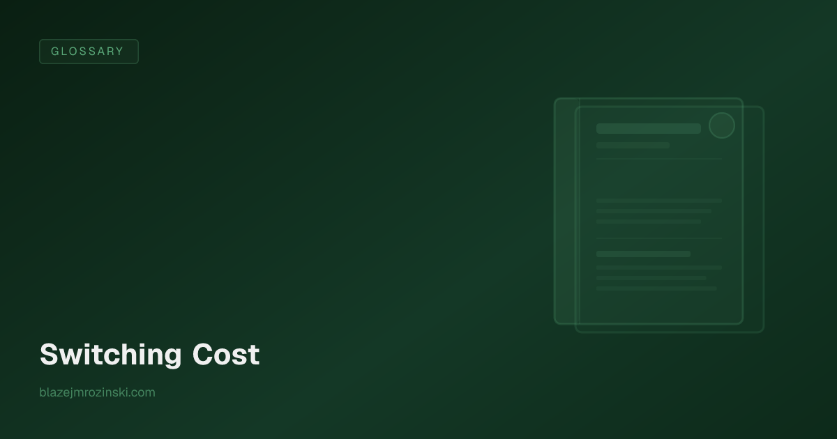 Switching Cost