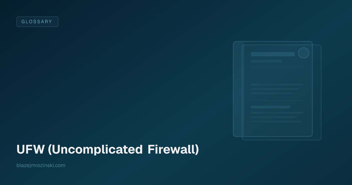 UFW (Uncomplicated Firewall)