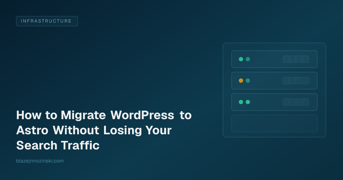 How to Migrate WordPress to Astro Without Losing Your Search Traffic