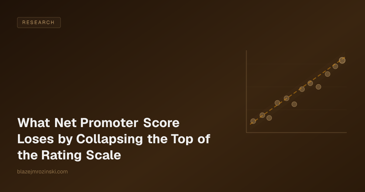 What Net Promoter Score Loses by Collapsing the Top of the Rating Scale